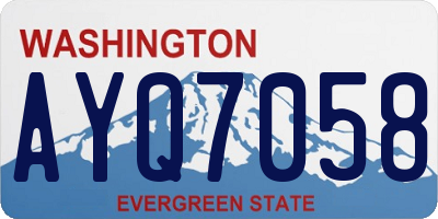WA license plate AYQ7058