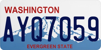 WA license plate AYQ7059