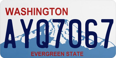 WA license plate AYQ7067
