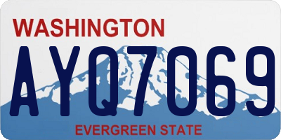 WA license plate AYQ7069