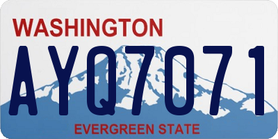 WA license plate AYQ7071