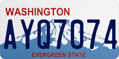 WA license plate AYQ7074