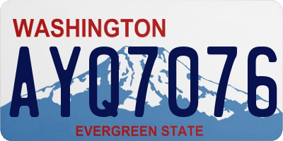 WA license plate AYQ7076