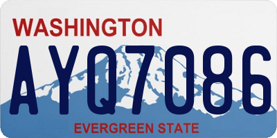 WA license plate AYQ7086