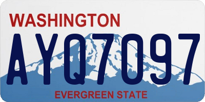 WA license plate AYQ7097