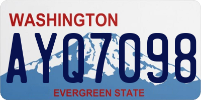 WA license plate AYQ7098