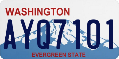 WA license plate AYQ7101
