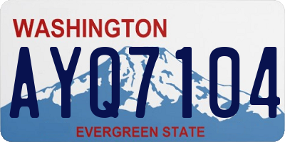 WA license plate AYQ7104