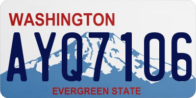 WA license plate AYQ7106