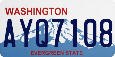 WA license plate AYQ7108