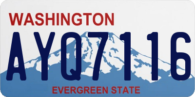 WA license plate AYQ7116