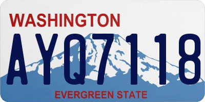 WA license plate AYQ7118