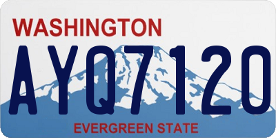 WA license plate AYQ7120