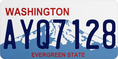 WA license plate AYQ7128