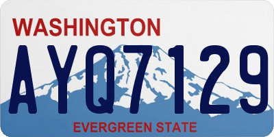 WA license plate AYQ7129