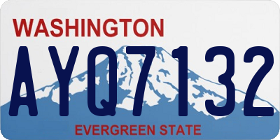 WA license plate AYQ7132