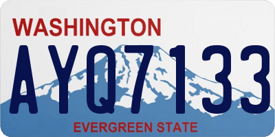 WA license plate AYQ7133