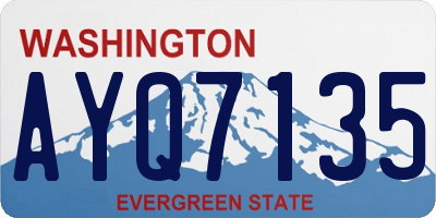WA license plate AYQ7135