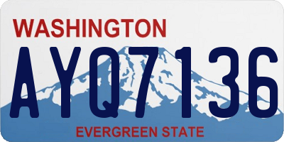 WA license plate AYQ7136