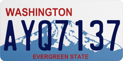 WA license plate AYQ7137