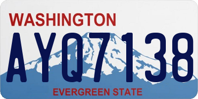 WA license plate AYQ7138