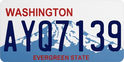 WA license plate AYQ7139
