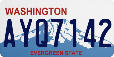 WA license plate AYQ7142