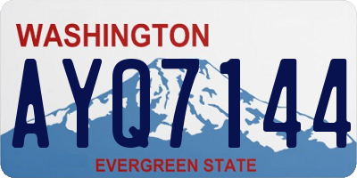 WA license plate AYQ7144