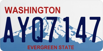 WA license plate AYQ7147
