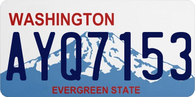 WA license plate AYQ7153