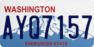 WA license plate AYQ7157