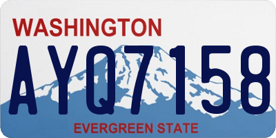 WA license plate AYQ7158