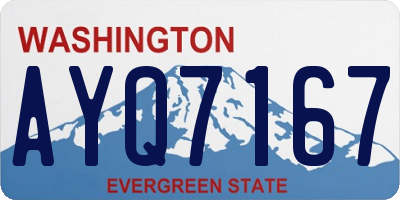 WA license plate AYQ7167