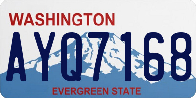 WA license plate AYQ7168