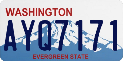 WA license plate AYQ7171
