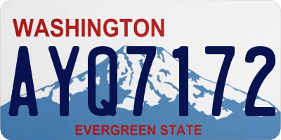 WA license plate AYQ7172