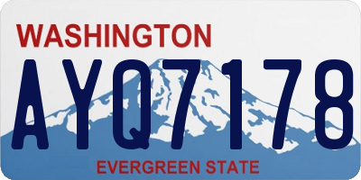 WA license plate AYQ7178