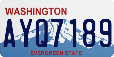 WA license plate AYQ7189