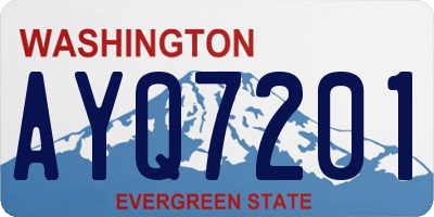 WA license plate AYQ7201