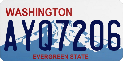 WA license plate AYQ7206