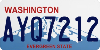 WA license plate AYQ7212