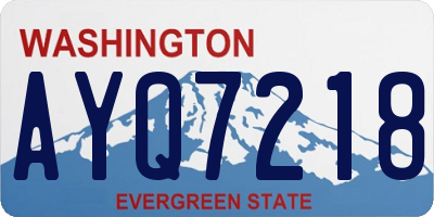 WA license plate AYQ7218
