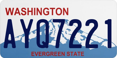 WA license plate AYQ7221