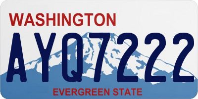 WA license plate AYQ7222