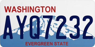 WA license plate AYQ7232