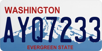 WA license plate AYQ7233