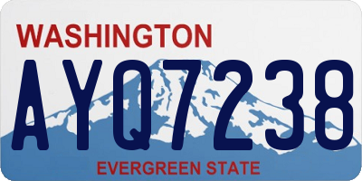 WA license plate AYQ7238