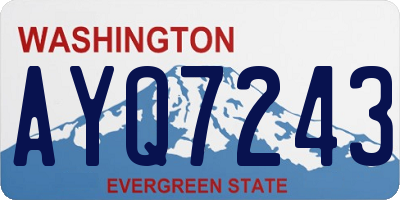 WA license plate AYQ7243