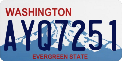 WA license plate AYQ7251