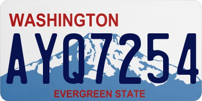 WA license plate AYQ7254
